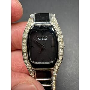 Citizen Eco Drive EW9782-51E Normandie Silhouette Black Dial Crystal Women Watch